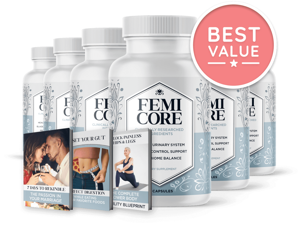 FemiCore 6 bottles — 180-day supply best deal